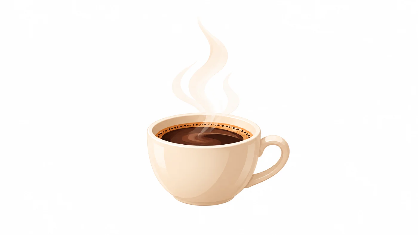The same AI coffee cup regenerated on its own on a plain white background, ready to cut out