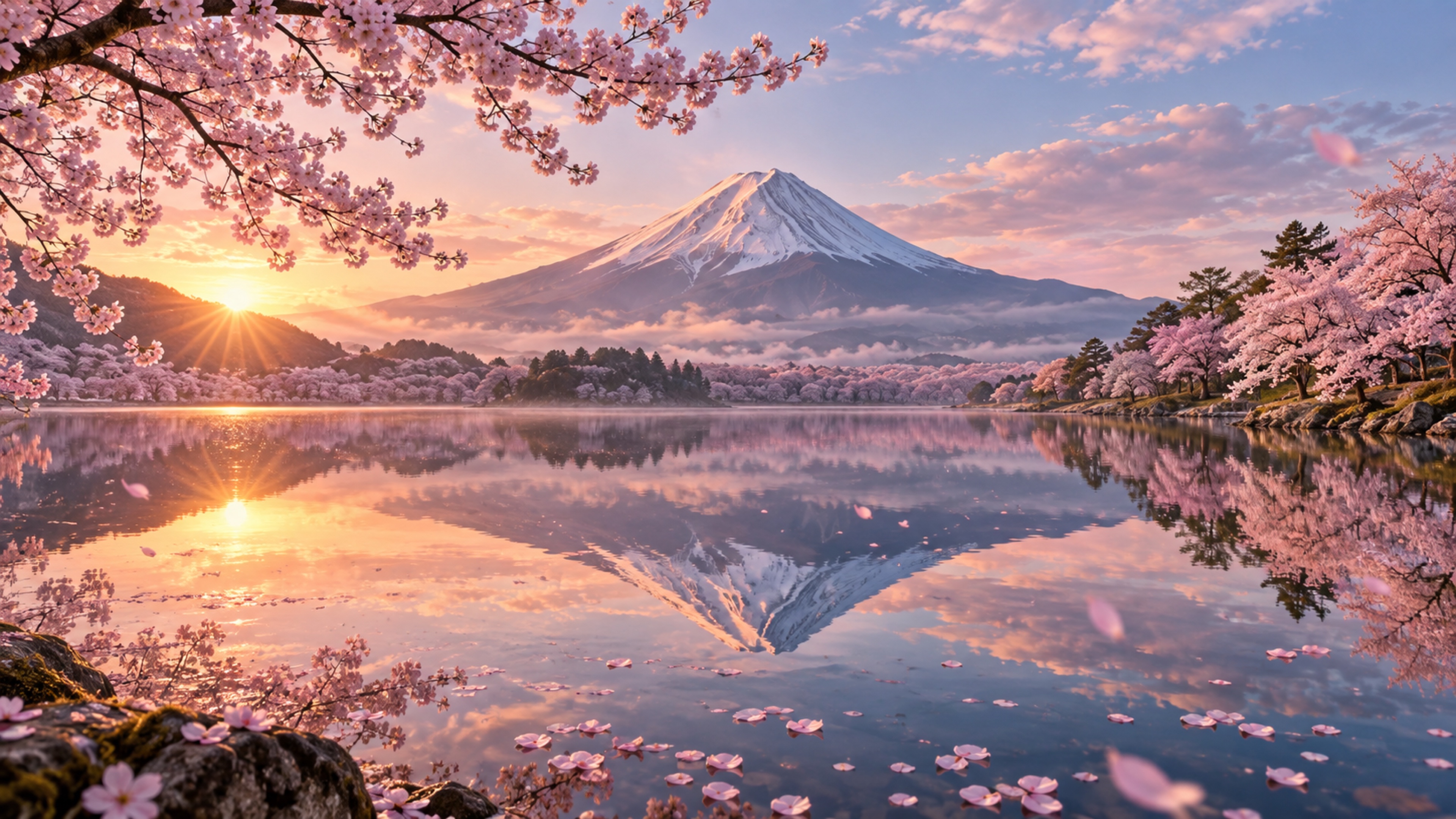 Blossom Lake wallpaper